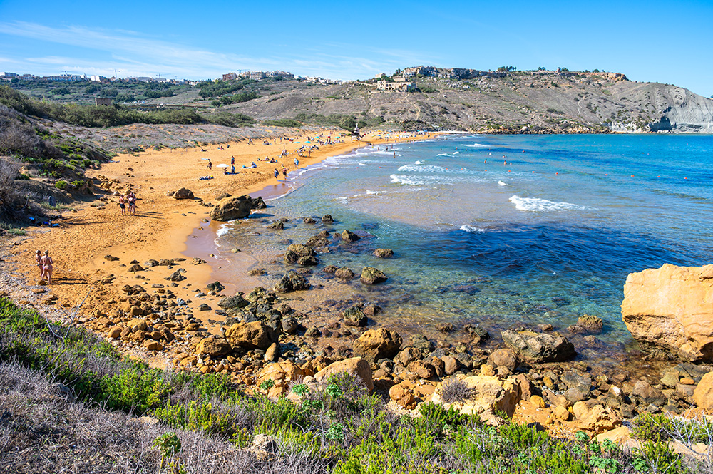 Ramla Bay auf Gozo (Malta), der perfekte Ort für Earthing